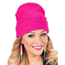 Bonnet rose fluo pour Adulte - Couleur Rose