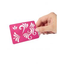 Pochoir de maquillage réutilisable arabesque - Couleur Rose