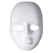 Masque blanc en plastique - Couleur Blanc