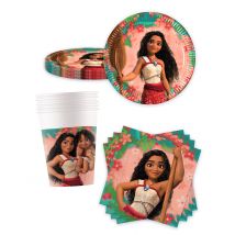 Kit anniversaire vaisselle jetable Vaiana 2 - Couleur Multicolore