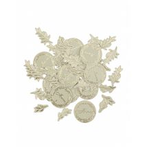 100 confettis en papier vert sauge et or - Couleur Vert