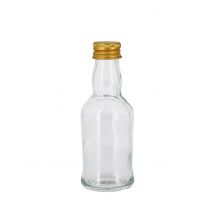 Mignonnette Verre Transparent et Bouchon en Métal 50ml - Couleur Transparent