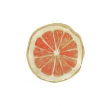 20 Serviettes Cocktail Agrume Papier Orange 24x24cm - Couleur Orange