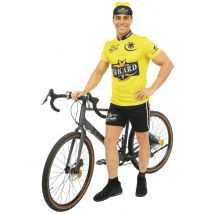 Déguisement cycliste jaune Tricard pour Homme - Couleur Multicolore - Taille S / M