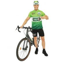 Déguisement cycliste vert CBD pour Homme - Couleur Multicolore - Taille S / M
