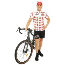 Déguisement cycliste blanc et rouge Sauciflex pour Homme - Couleur Multicolore - Taille S / M