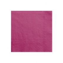 20 Serviettes rose 33 x 33 cm - Couleur Rose