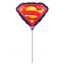 Petit ballon en aluminium Superman 25 x 20 cm - Couleur Rouge
