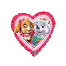 Ballon aluminium en forme de coeur Pat 'Patrouille 43 cm - Couleur Multicolore