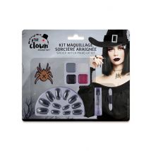 Kit maquillage sorcière araignée - Couleur Multicolore