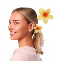 Pince à cheveux fleur de vahiné - Couleur Jaune