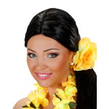 Fleur jaune avec élastique pour cheveux - Couleur Jaune