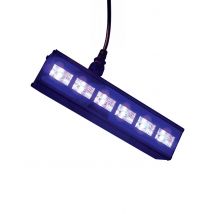 Barre à leds lumière noire 6x3W - Couleur Noir
