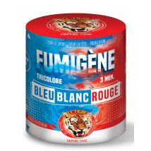 Fumigène en pot tricolore bleu blanc rouge 3 minutes - Couleur Rouge