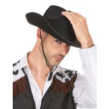 Cappello da cowboy nero per adulto - Colore Nero