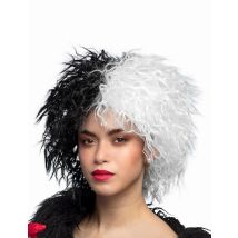 Parrucca di Crudelia da donna - Colore Nero