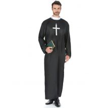 Costume adulto da prete - Colore Nero - Taglia Small