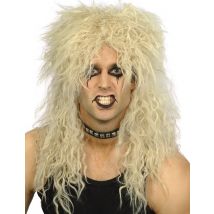 Parrucca hard rocker capelli ricci - Colore Bianco