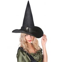 Cappello da strega velluto donna - Halloween - Colore Nero