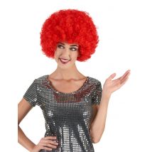 Parrucca riccia rossa voluminosa adulto