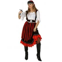 Costume da piratessa da donna - Colore Rosso - Taglia XS / S