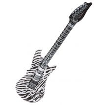Chitarra gonfiabile rock zebrata - Colore Multicolore