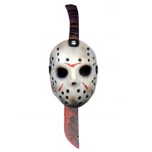 Machete e maschera di plastica Jason Venerdì 13 - Colore Multicolore