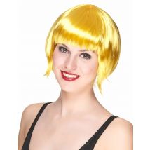 Parrucca caschetto giallo da donna