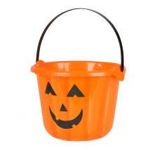 Secchiello zucca Halloween 23 cm - Colore Arancione