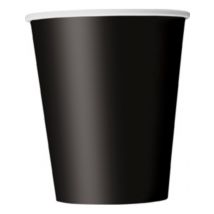 8 bicchieri di cartone colore nero - Colore Nero