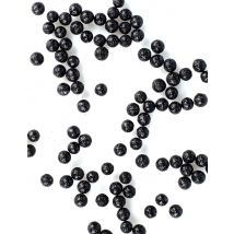 Mini palline nere decorate con brillantini - Colore Nero