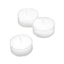 6 Candele scaldavivande bianche - Colore Bianco