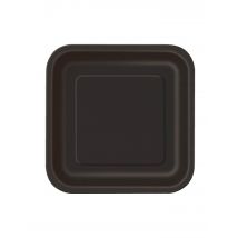 16 piattini neri quadrati - Colore Nero