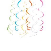 12 decorazioni da appendere a spirale colori assortiti - Colore Multicolore