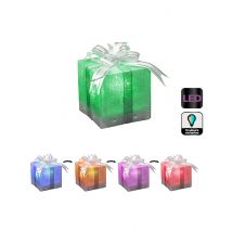 Decorazione a forma di pacchetto regalo con Led - Colore Multicolore