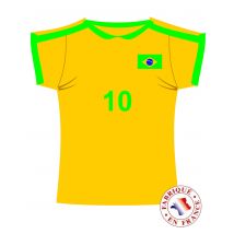 Maglietta decorativa Brasile - Colore Giallo