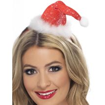 Cappellino luccicante di Mamma Natale - Colore Rosso