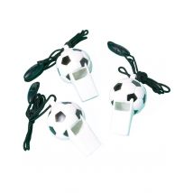 12 fischietti Pallone di calcio - Colore Bianco - Taglia Taglia unica