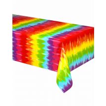 Tovaglia di plastica in stile hippie 137 x 274 cm - Colore Multicolore