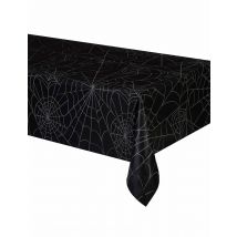 Tovaglia di carta rettangolare con ragnatele per Halloween - Colore Nero
