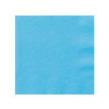 20 piccoli tovaglioli di carta color azzurro pastello 16,5 x 16,5 centimetri - Colore Blu