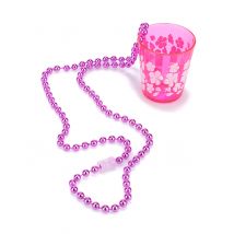 Collana con bicchierino rosa adulto - Colore Rosa