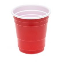 20 Bicchierini di plastica rossa - Colore Rosso