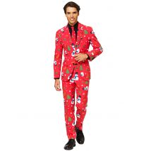 Costume Mr Natale Opposuitsper uomo - Colore Rosso - Taglia M (50)