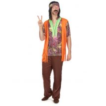 Costume da hippie per adulto - Colore Multicolore - Taglia M / L