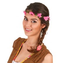 Coroncina di fiori rosa adulto - Colore Rosa