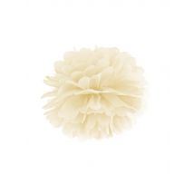 Pompon di carta color avorio da appendere 25 cm - Colore Avorio