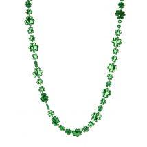 Collana verde con trifogli brillanti San patrizio adulto - Colore Verde