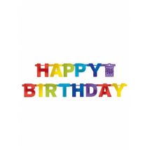 Ghirlanda Happy Birthday multicolore - Colore Multicolore - Taglia Taglia unica