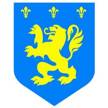 Decorazione medievale con leone blu - Colore Blu